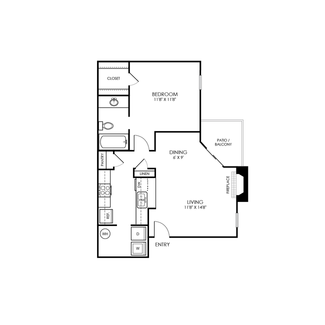 A1 Renovated 2033 floor plan